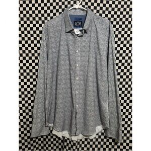 Joseph Abboud Men's Shirt XL Slim Fit Polka Dot 100% Cotton Button-Down NWT